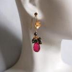 AAA hot pink quartz and bla..