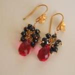 AAA hot pink quartz and bla..