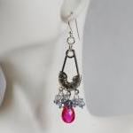 Hot Pink Quartz and Iolite ..
