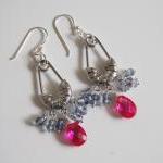 Hot Pink Quartz and Iolite ..
