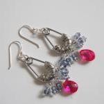 Hot Pink Quartz and Iolite ..