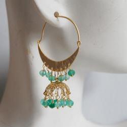 Gorgeous Green Mystic Quartz Chandelier earrings