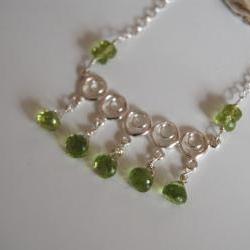 Peridot and Sterling silver Necklace